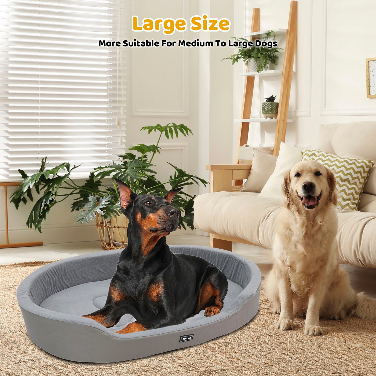 Dog Bed - Warm Plush Pet Bed With Removable Washable Cover, Versatile Dog Mat For Indoor Outdoor Use, Anti-Slip Bottom For Crate, Kennel & Home