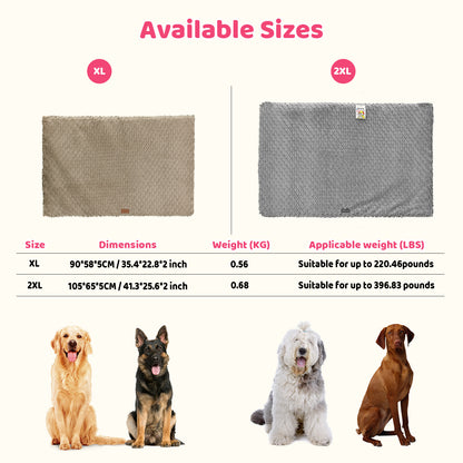 Premium Plush Dog Bed With Removable Washable Cover - All-Season Anti-Slip Pet Mat For Dogs & Cats, Indoor Outdoor Use In Crate, Kennel & Home - Ultra Soft Warmth For Year-Round Comfort
