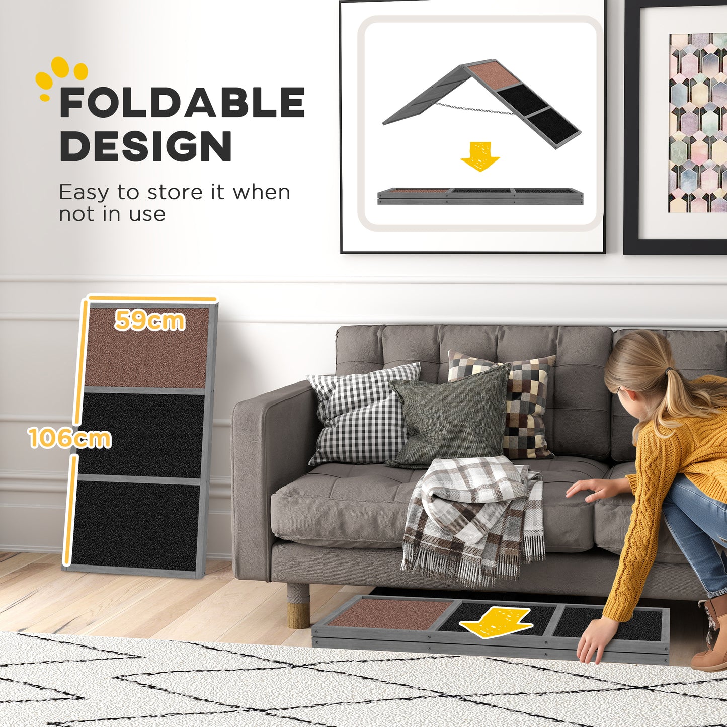 Dog Agility Equipment Ramp with Non-slip Surface