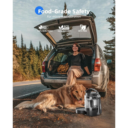 Lassot Portable Pull-out Water Bowl For Dogs, Large Capacity, Perfect For Camping, Hiking, Beach Trips, Road Trips, And Park Walks.