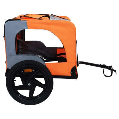 Utdoor Heavy Duty Collapsible Pet Bike Trailer With 16-Inch All Terrain Wheels & Universal Hitch   Foldable Dog Cargo Carrier Cart For Bicycles
