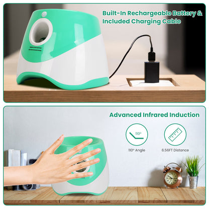 1Pc Automatic Dog Ball Launcher Included 6 Tennis Balls Dog With 3 Adjustable Launch Distance Interactive Ball Thrower Fetch Machine For Small Medium Dogs