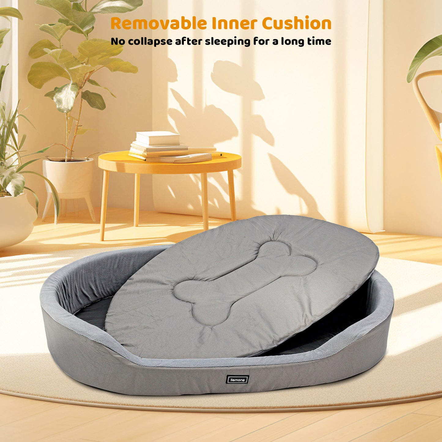 Dog Bed - Warm Plush Pet Bed With Removable Washable Cover, Versatile Dog Mat For Indoor Outdoor Use, Anti-Slip Bottom For Crate, Kennel & Home