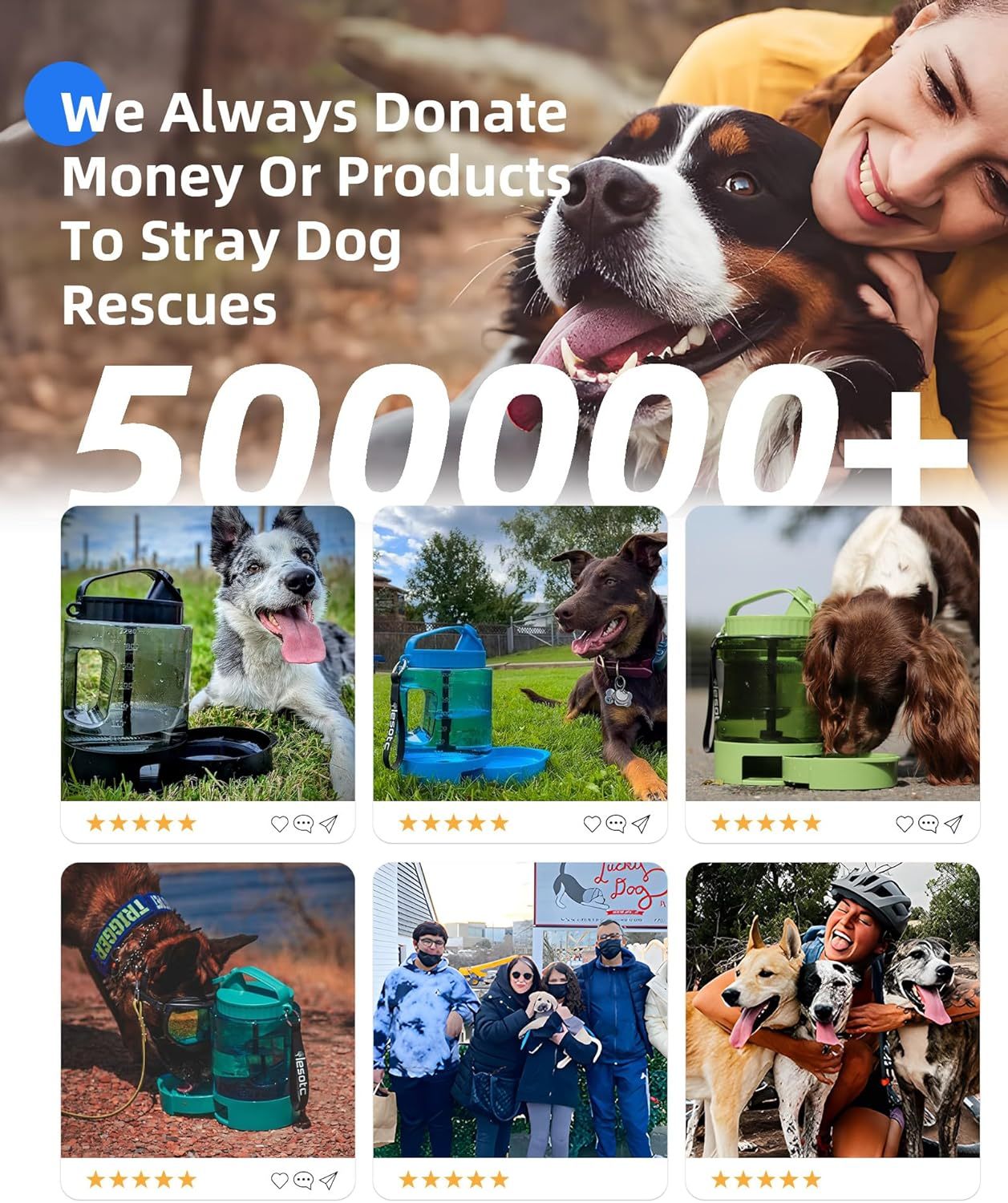 Lassot Portable Pull-out Water Bowl For Dogs, Large Capacity, Perfect For Camping, Hiking, Beach Trips, Road Trips, And Park Walks.