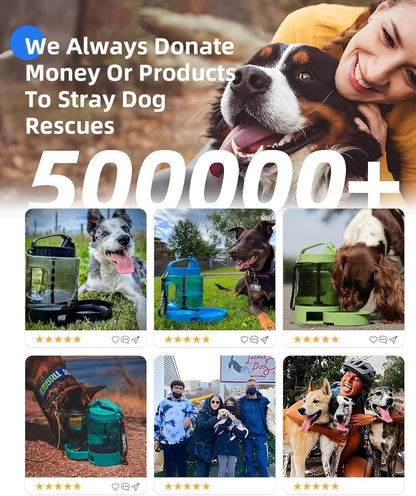 Lassot Portable Pull-out Water Bowl For Dogs, Large Capacity, Perfect For Camping, Hiking, Beach Trips, Road Trips, And Park Walks.