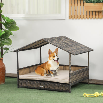 Dog House Outdoor with Canopy