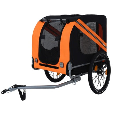 Large Folding Bike Trailer For Dogs  120LB Capacity All-Terrain Pet Carrier, Durable Steel Frame For Cycling, Jogging, Camping  Outdoor Adventures